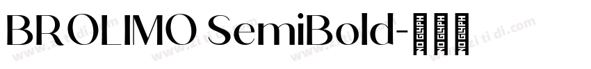 BROLIMO SemiBold字体转换